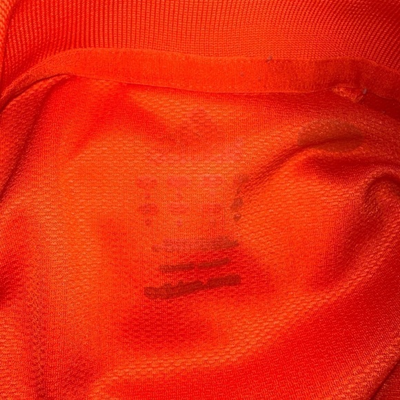 Men’s used adidas size L large polo golf shirt orange - Picture 3 of 6